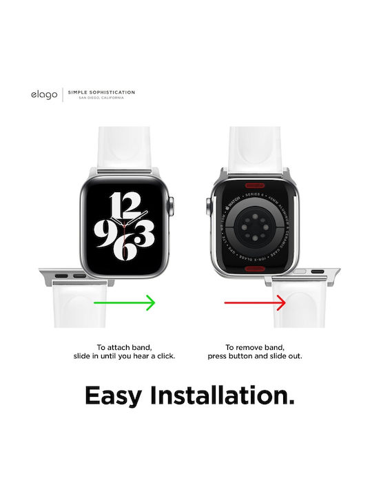 Elago Fluoro Rubber Premium Armband Silikon Transparent (Apple Watch 38/40/41/42mm) EAW-BANDTPU-40TR