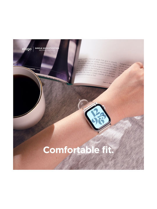Elago Fluoro Rubber Premium Armband Silikon Transparent (Apple Watch 38/40/41/42mm) EAW-BANDTPU-40TR