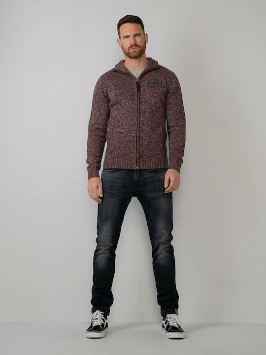 Men's Knitted Cardigan Burgundy