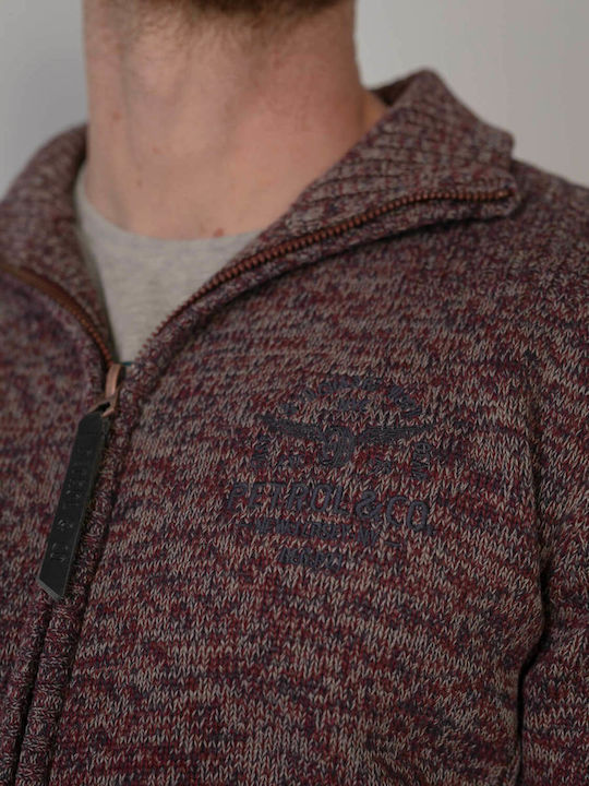 Men's Knitted Cardigan Burgundy