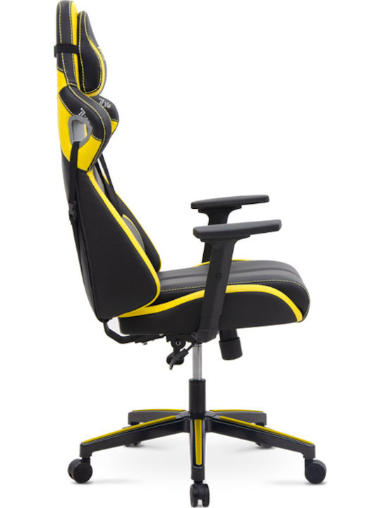 Megapap Vortex Scaun Gaming Din piele ecologică cu Brațe Reglabile Yellow / Black
