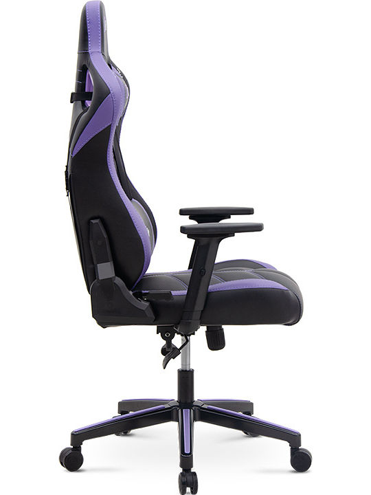 Megapap ZIO Gaming Pro Καρέκλα Gaming Δερματίνης με Ρυθμιζόμενα Μπράτσα μωβ - μαύρο