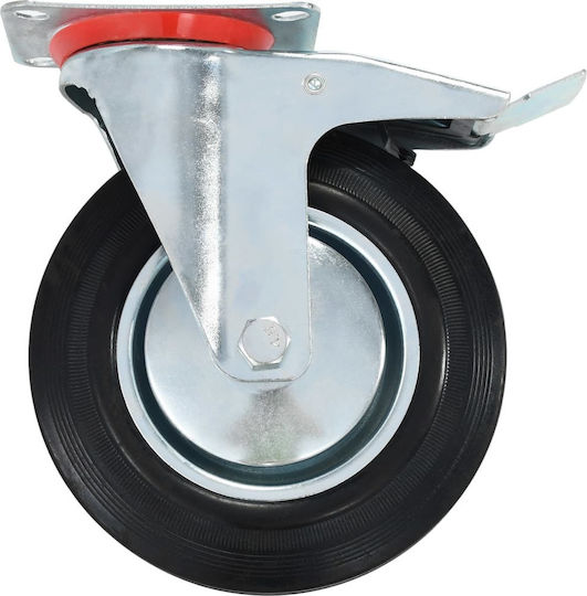 vidaXL 278035 Rotating Wheels from Rubber with Brake 32 Pieces 200mm