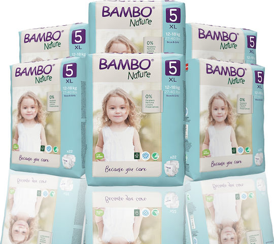 Bambo Nature Πάνες με Αυτοκόλλητο No. 5 για 12-18kg 132τμχ