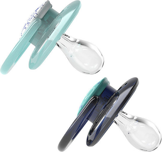 Dr. Brown's Advantage Pacifiers Silicone with Case Blue-Green for 6-18 months 2pcs