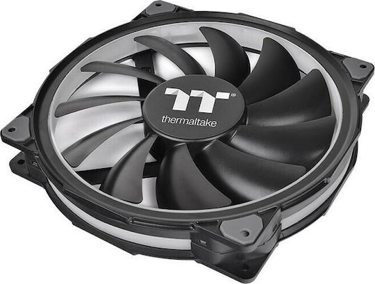 Thermaltake Riing Plus 20 Gehäuselüfter TT Premium Gehäuselüfter 200mm (1000rpm / 117,96cfm) mit RGB-Beleuchtung und Verbindung 4-Pin PWM