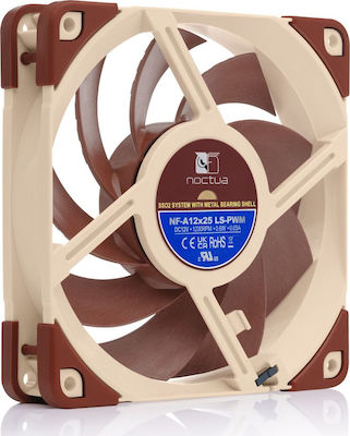 Noctua NF-A12x25 LS Gehäuselüfter 120mm mit Verbindung 4-Pin PWM 1Stück Braun