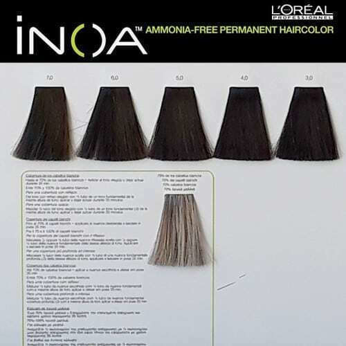 L'Oréal Professionnel Inoa Βαφή Μαλλιών Χωρίς Αμμωνία 6.0 Ξανθό Σκούρο Βαθιάς Κάλυψης 60ml