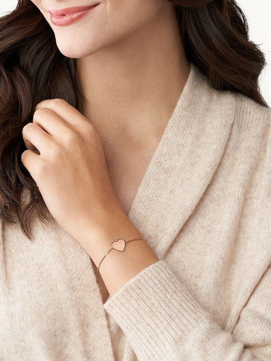 Fossil Lane Heart Women's Steel Bracelet
