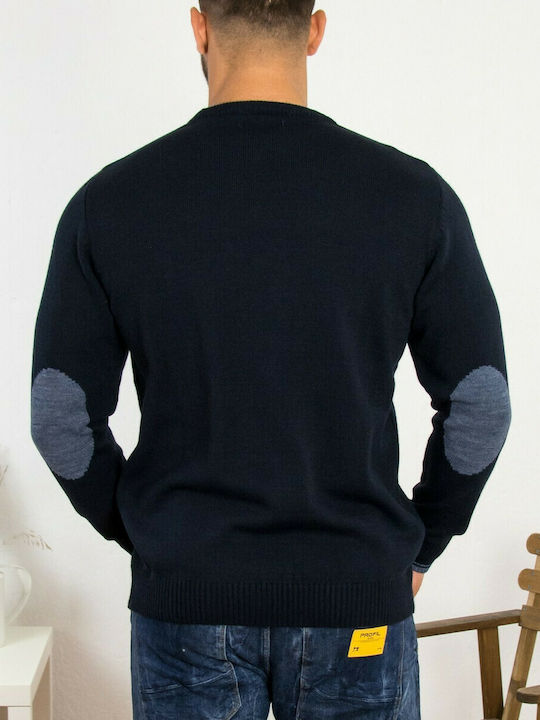 Darius 1855 Herren Langarm-Pullover Marineblau