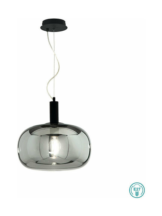 Ondaluce Pendant Light Suspension for Socket E27 Black