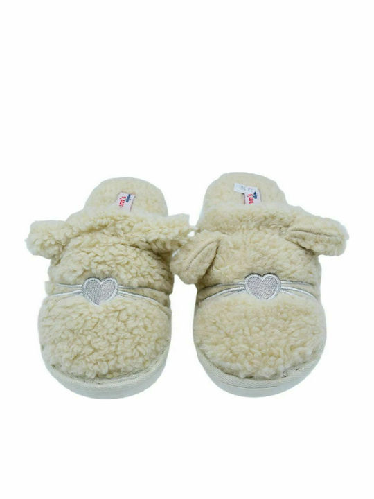 Comfy Anatomic 903-21501 Women's Slipper with Fur In Beige Colour