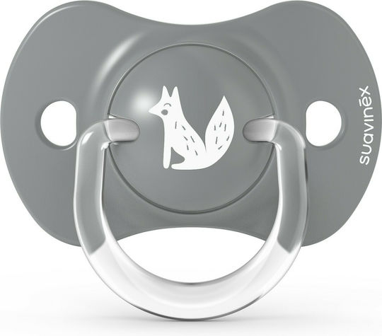 Suavinex Πιπίλες Σιλικόνης για 6-18 μηνών Physio Fox Grey 2τμχ