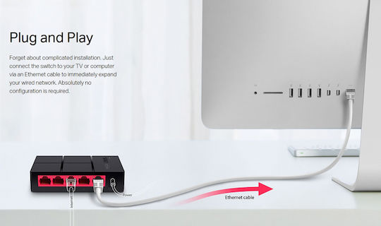 Mercusys Unmanaged L2 Switch with 5 Gigabit (1Gbps) Ethernet Ports