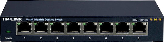 TP-LINK TL-SG108 Unmanaged L2 Switch with 8 Ethernet Ports
