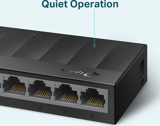 TP-LINK LS1008G v1 Unmanaged L2 Switch με 8 Θύρες Gigabit (1Gbps) Ethernet