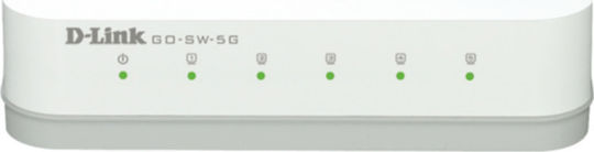 D-Link GO-SW-5G Unverwaltet L2 Switch mit 5 Ports Gigabit (1Gbps) Ethernet