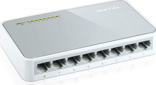 TP-LINK TL-SF1008D v11 Unmanaged L2 Switch με 8 Θύρες Ethernet