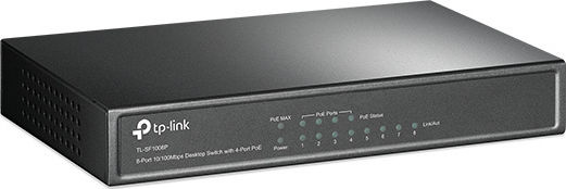 TP-LINK TL-SF1008P v4 Unmanaged L2 PoE Switch με 8 Θύρες Ethernet