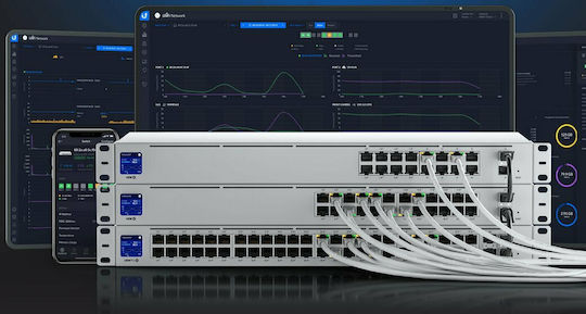 Ubiquiti UniFi USW 24 PoE Managed L2 / L3 PoE+ Switch with 24 Gigabit (1Gbps) Ethernet Ports and 2 SFP Ports