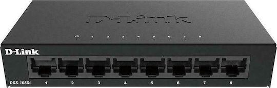 D-Link DGS-108GL Negestionat L2 Switch cu 8 Porturi Gigabit (1Gbps) Ethernet