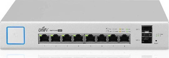 Ubiquiti Unifi Switch 8 Managed L2 PoE+ Switch με 8 Θύρες Gigabit (1Gbps) Ethernet