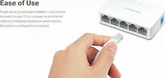 Mercusys MS105 Unmanaged L2 Switch with 5 Ethernet Ports