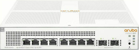 Aruba Instant On 1930 Managed L2 PoE+ Switch με 8 Θύρες Gigabit (1Gbps) Ethernet και 2 SFP Θύρες