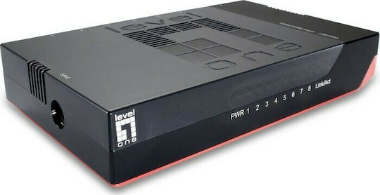 Level One GSW-0807 Unmanaged L2 Switch με 8 Θύρες Gigabit (1Gbps) Ethernet