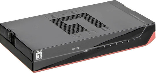 Level One GSW-0807 Unmanaged L2 Switch με 8 Θύρες Gigabit (1Gbps) Ethernet
