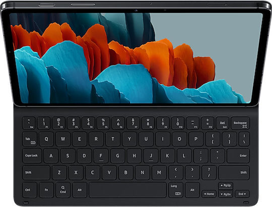 Samsung Flip Cover με Πληκτρολόγιο στα Ελληνικά Μαύρη (Galaxy Tab S7)