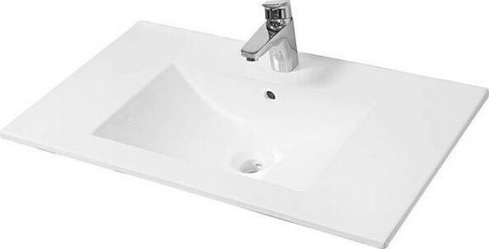 Mabo Katarina Countertop with Sink & Mirror Matte Lacquer L60xW45xH65cm White