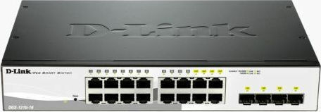 D-Link DGS-1210-16 Managed L2 Switch with 12 Gigabit (1Gbps) Ethernet Ports and 4 SFP Ports