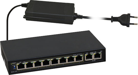 Pulsar S108 PoE Unmanaged L2 PoE+ Switch με 10 Θύρες Ethernet