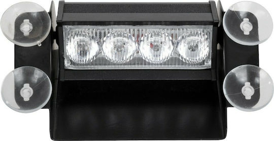 GloboStar Car LED Emergency Light Bar 10 - 30V Waterproof 14.8cm with White Lighting