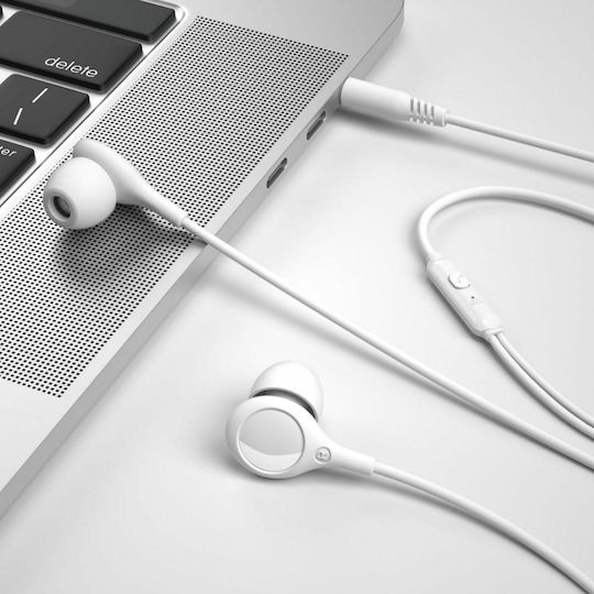XO EP46 In-ear Handsfree με Βύσμα 3.5mm Λευκό