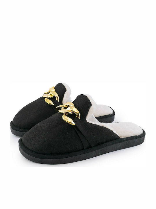 Love4shoes 2211 Women's Slipper In Black Colour