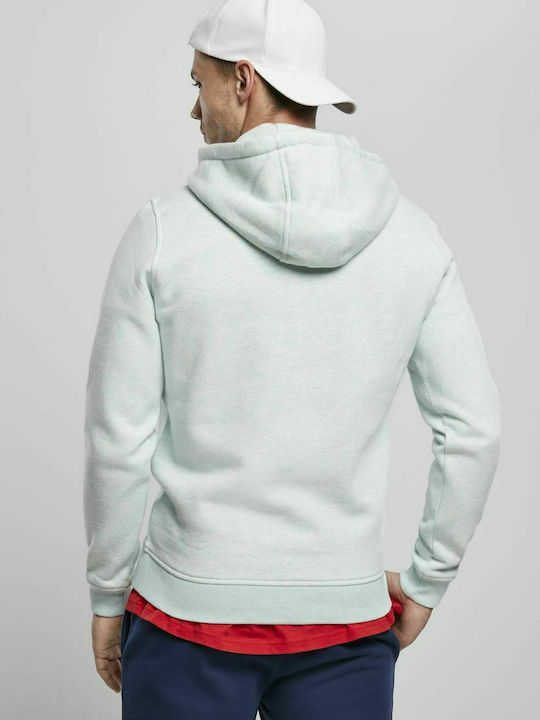 Urban Classics TB4145 Herren Sweatshirt mit Kapuze und Taschen Aqua Melange