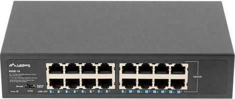 Lanberg RSGE-16 Unmanaged L2 Switch με 16 Θύρες Gigabit (1Gbps) Ethernet