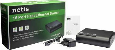 Netis ST3116P Unmanaged L2 Switch με 16 Θύρες Ethernet