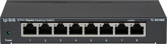 TP-LINK TL-SG108S v1 Unverwaltet L2 Switch mit 8 Ports Gigabit (1Gbps) Ethernet
