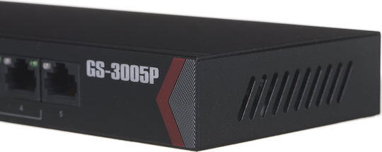 Edimax GS-3005P Unmanaged L2 PoE+ Switch με 5 Θύρες Gigabit (1Gbps) Ethernet