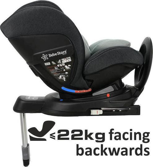 Bebe Stars Megan Καθισματάκι Αυτοκινήτου i-Size με Isofix Grey 0-25 kg