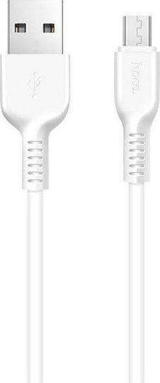 Hoco Regular USB 2.0 to micro USB Cable Λευκό 2m (X20 Flash)