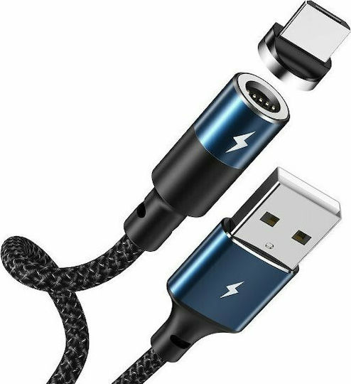Remax Braided / Magnetic USB 2.0 to micro USB Cable Μαύρο 1.2m (Zigie)