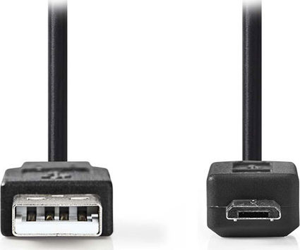 Nedis Regular USB 2.0 to micro USB Cable Μαύρο 2m CCGT60500BK20 1τμχ