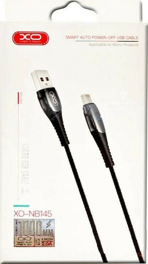 XO Regular USB 2.0 to micro USB Cable Μαύρο 1m (NB145)