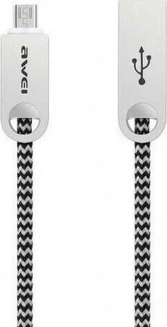 Awei CL-30 Braided USB 2.0 spre micro USB Cablu Gri 1m 1buc