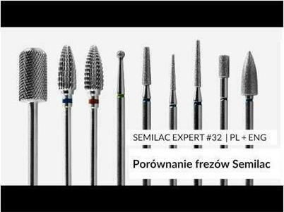 Semilac Freze pentru unghii cu roată de carbura de tungsten cu formă de con Roșu