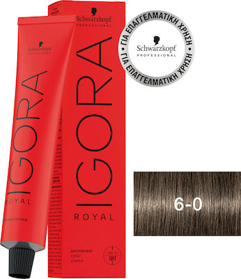 Schwarzkopf Igora Royal Vopsea de Păr 6-0 Blondă închisă la culoare 60ml